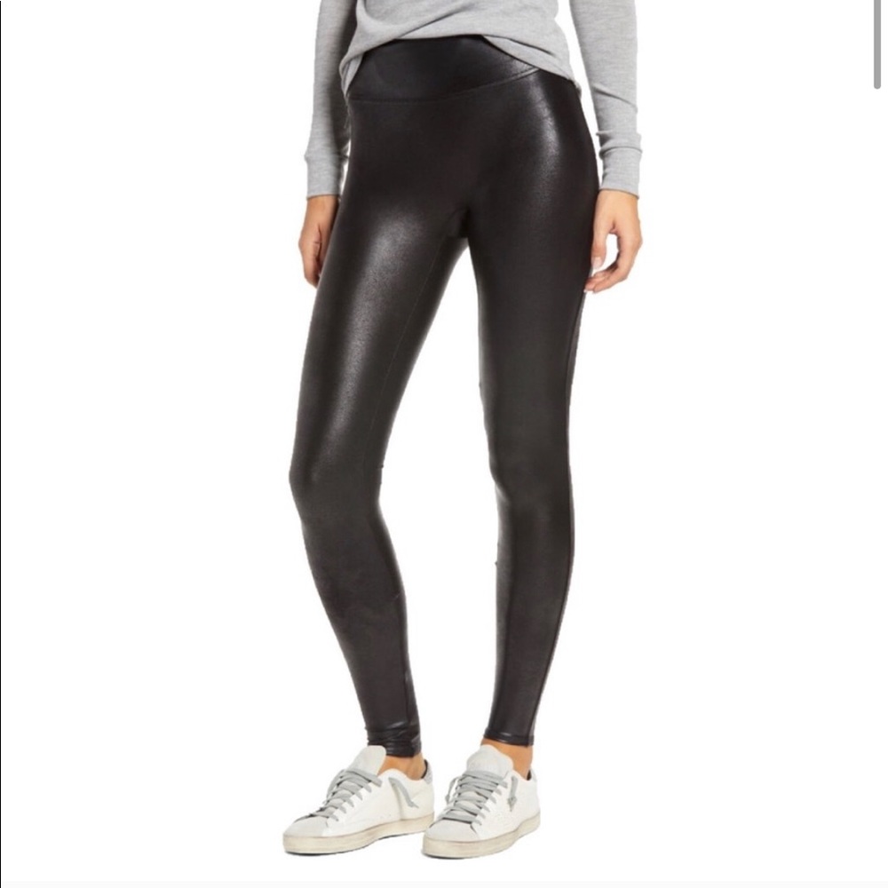 SPANX faux leather legging size small